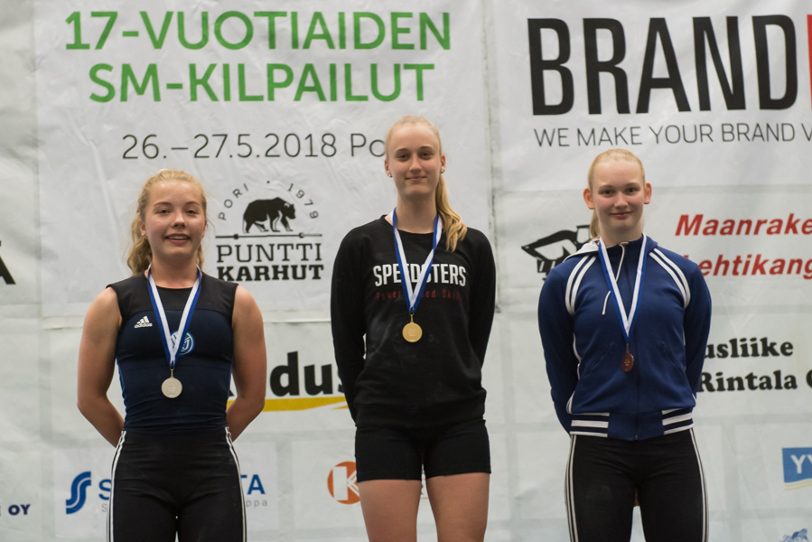 Painonnoston 17-vuotiaiden SM-kisat 26-27.5.2018, tytöt